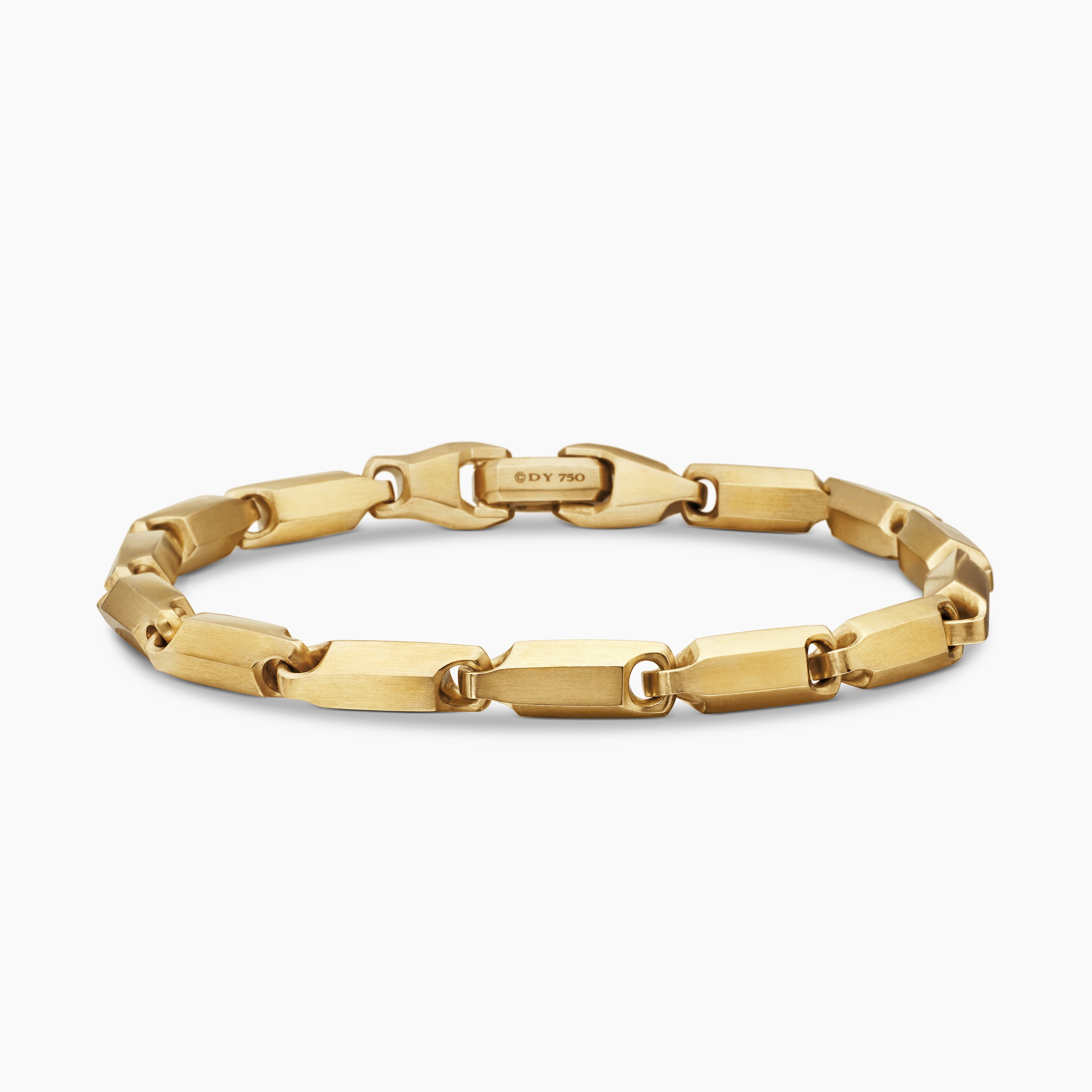 Bracelet &agrave; maillons Faceted en or jaune 18 carats, 6 mm