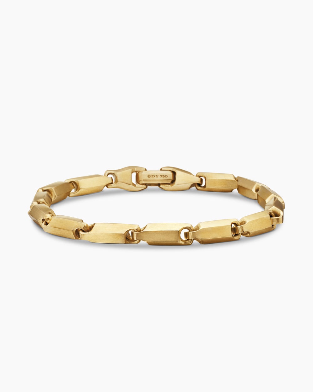 Mens Streamline Link Bracelet in 18K Yellow Gold, 6mm