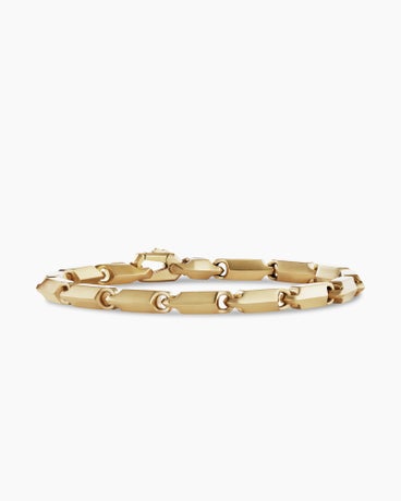 Faceted Link Bracelet in 18K Yellow Gold, 6mm