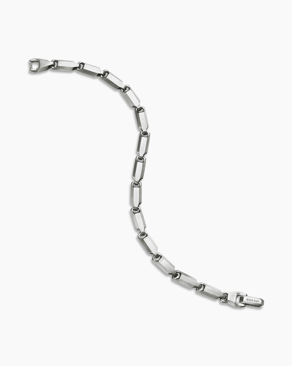 Mens Streamline Link Bracelet in Sterling Silver, 6mm
