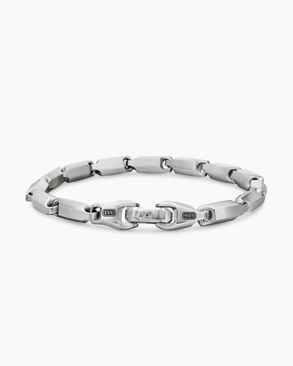 Mens Streamline Link Bracelet in Sterling Silver, 6mm