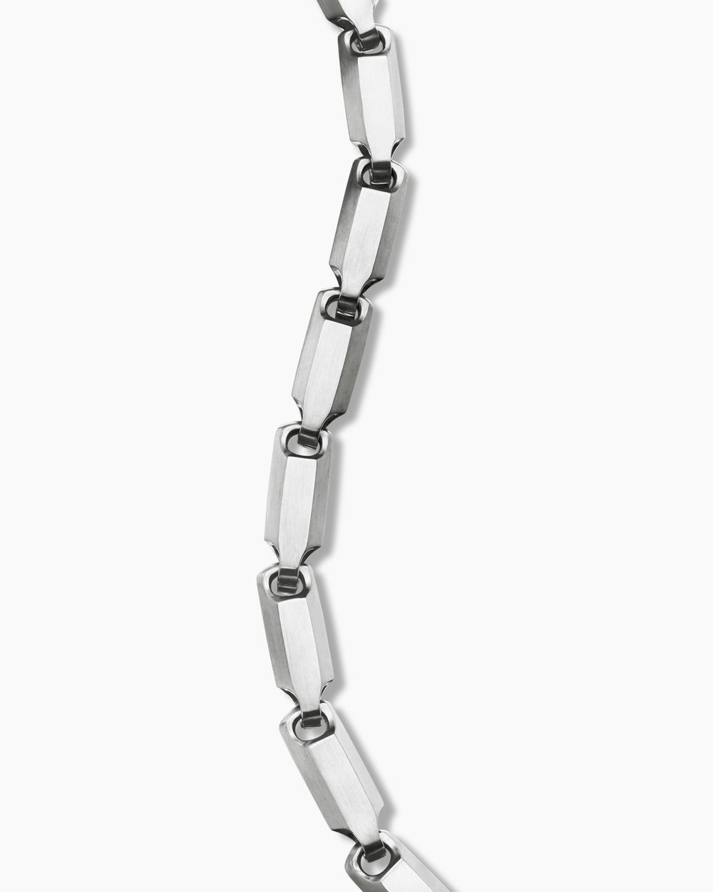 Mens Streamline Link Bracelet in Sterling Silver, 6mm