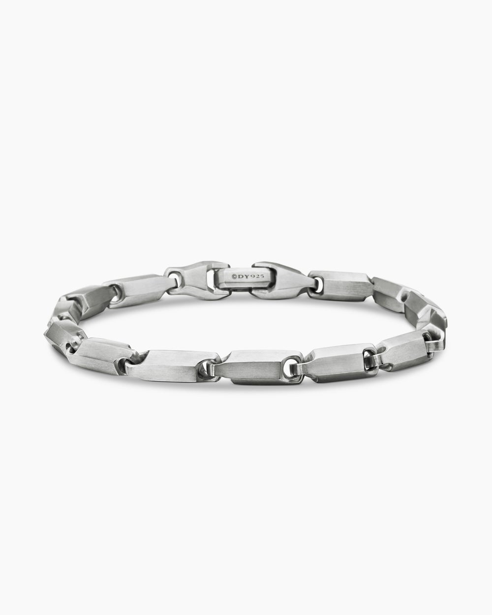 Mens Streamline Link Bracelet in Sterling Silver, 6mm