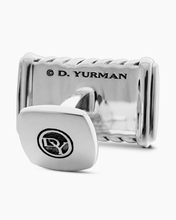 Boutons de manchette Chevron en argent sterling, 22,8 mm