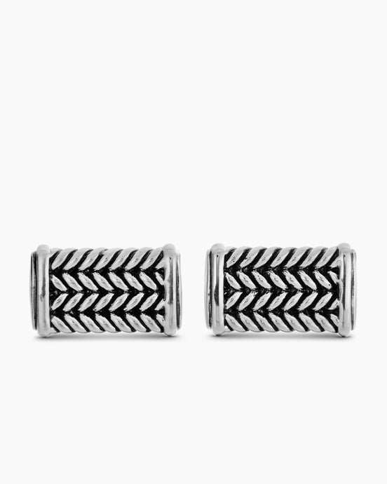 Chevron Cufflinks in Sterling Silver, 22.8mm