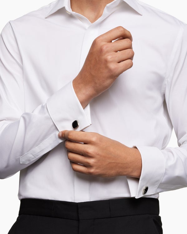 Streamline® Inlay Cufflinks in Sterling Silver with Black Onyx, 18mm