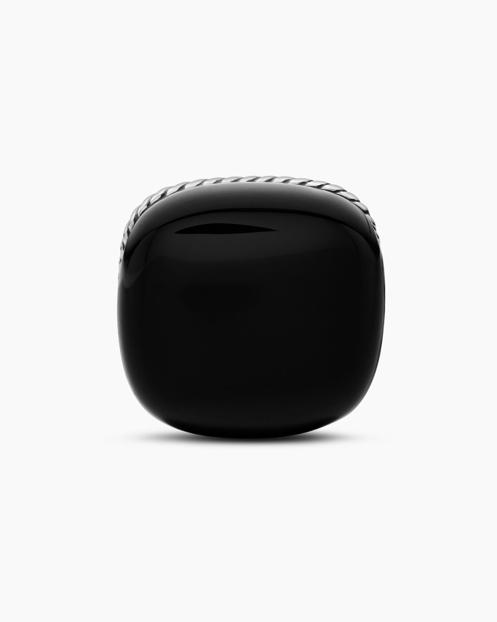 Boutons de manchette taille coussin Streamline® en argent sterling avec onyx noir, 17 mm hommes