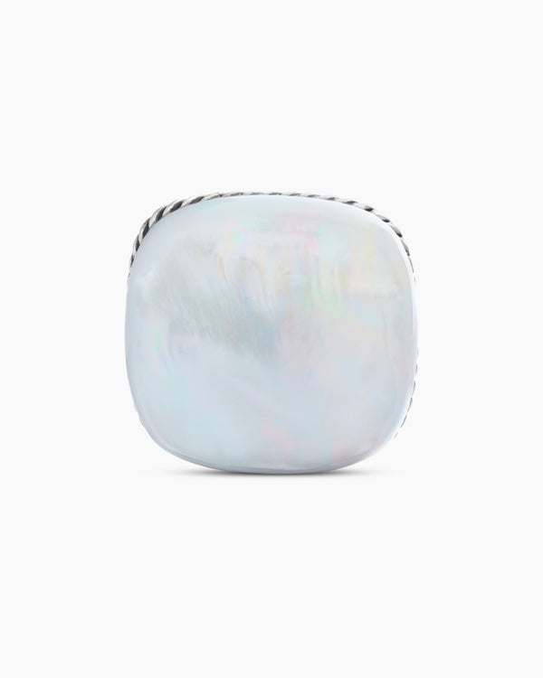 Streamline® Cushion Cufflinks in Sterling Silver with Mother of Pearl, 17mm