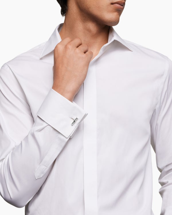 Sculpted Cable Elongated Cufflinks in Sterling Silver, 22mm