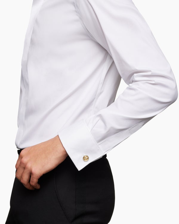 Boutons de manchette boussole Maritime® en argent sterling avec or jaune 18 carats et diamant central, 16 mm