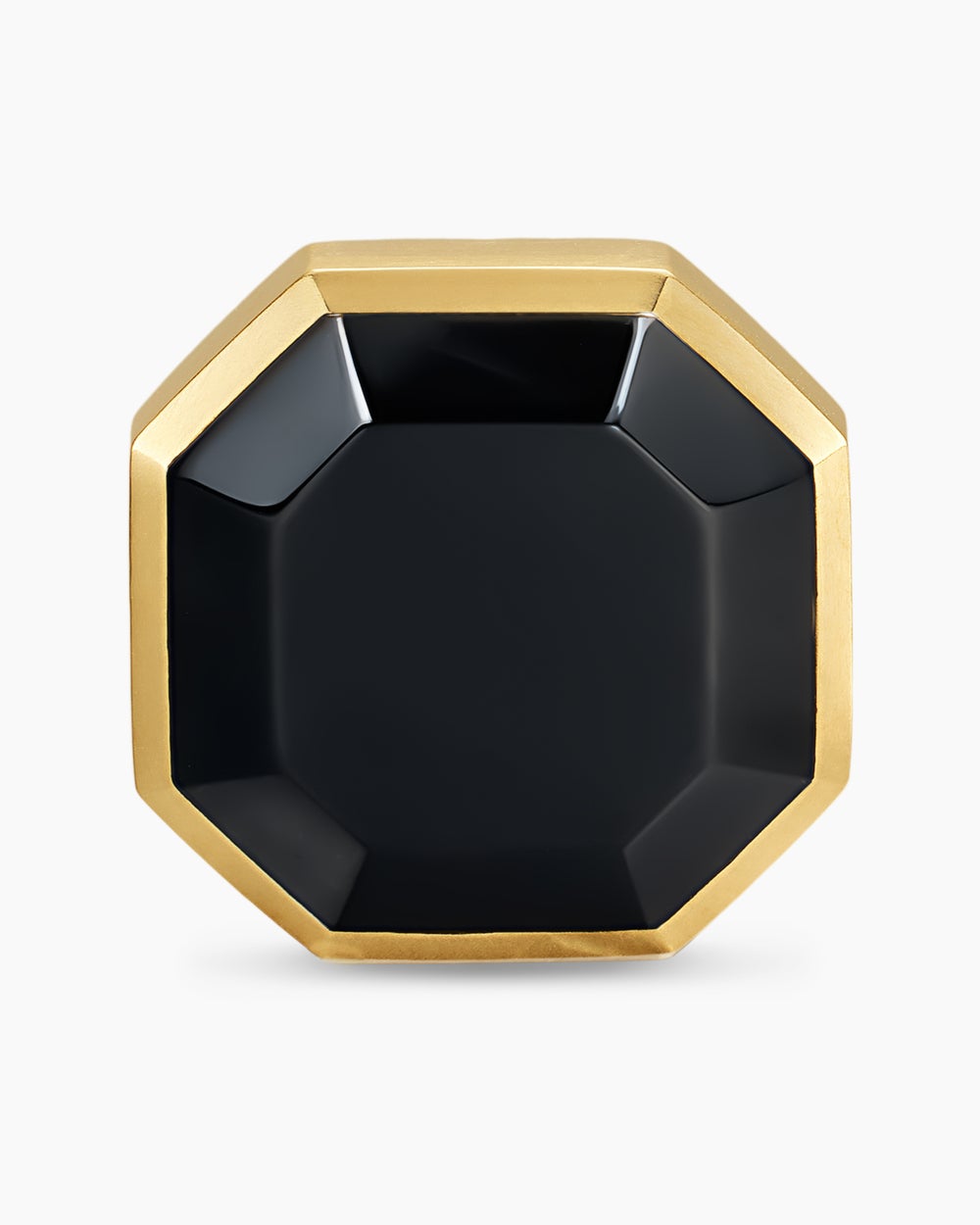 Mens Streamline® Cufflinks in Sterling Silver with 14K Yellow Gold and Black Onyx, 15mm