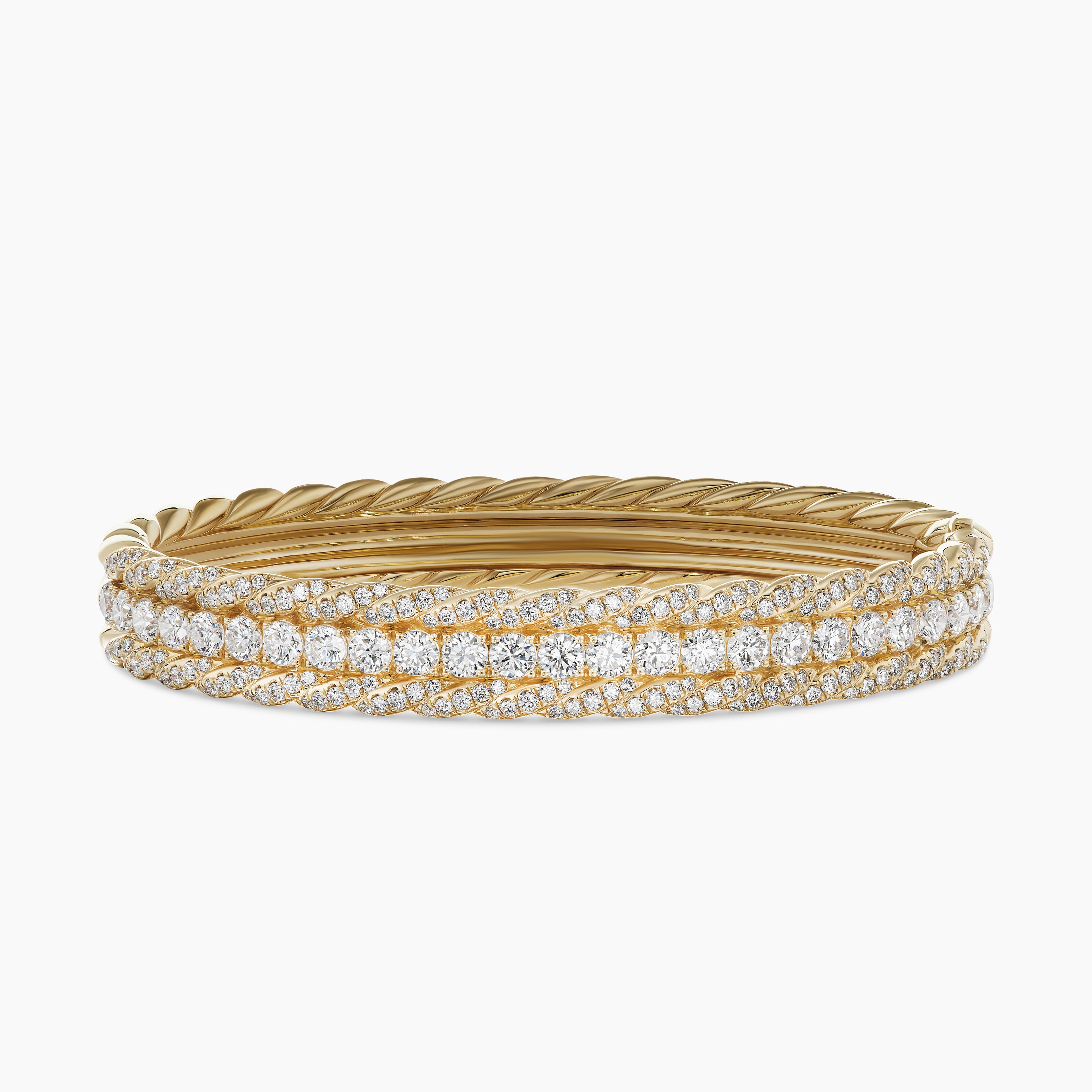 Bracelet Floating Diamonds en or jaune femme 