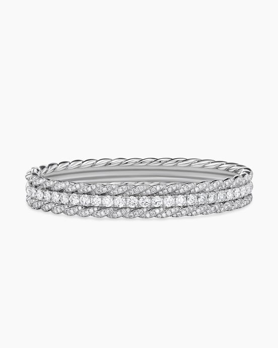 Floating Diamonds Bracelet in White Gold