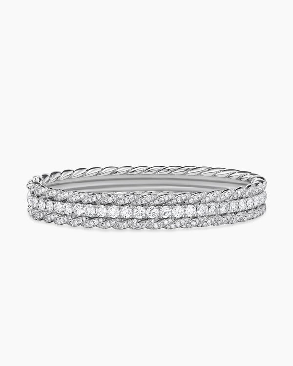 Floating Diamonds Bracelet in White Gold