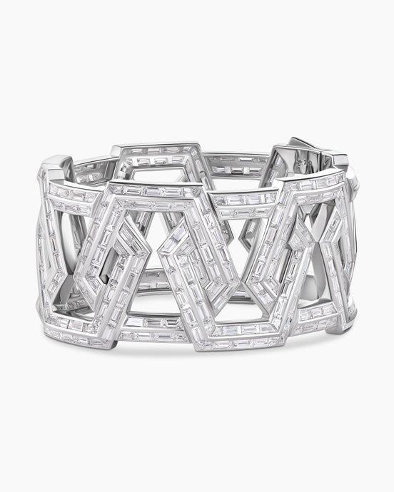 Carlyle Statement Bracelet in White Gold with Diamonds