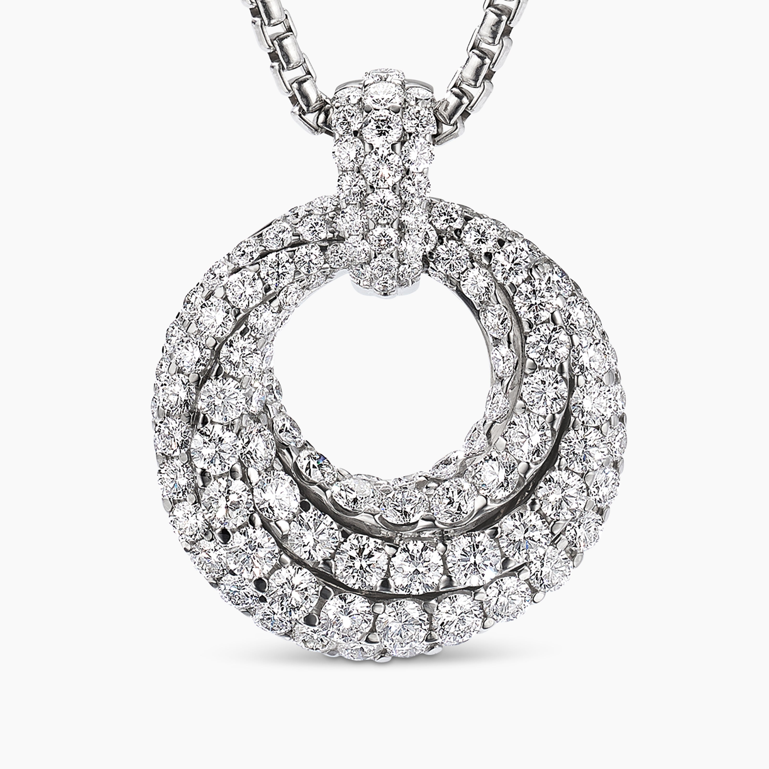 Pendentif Floating Diamonds en or blanc femmes 