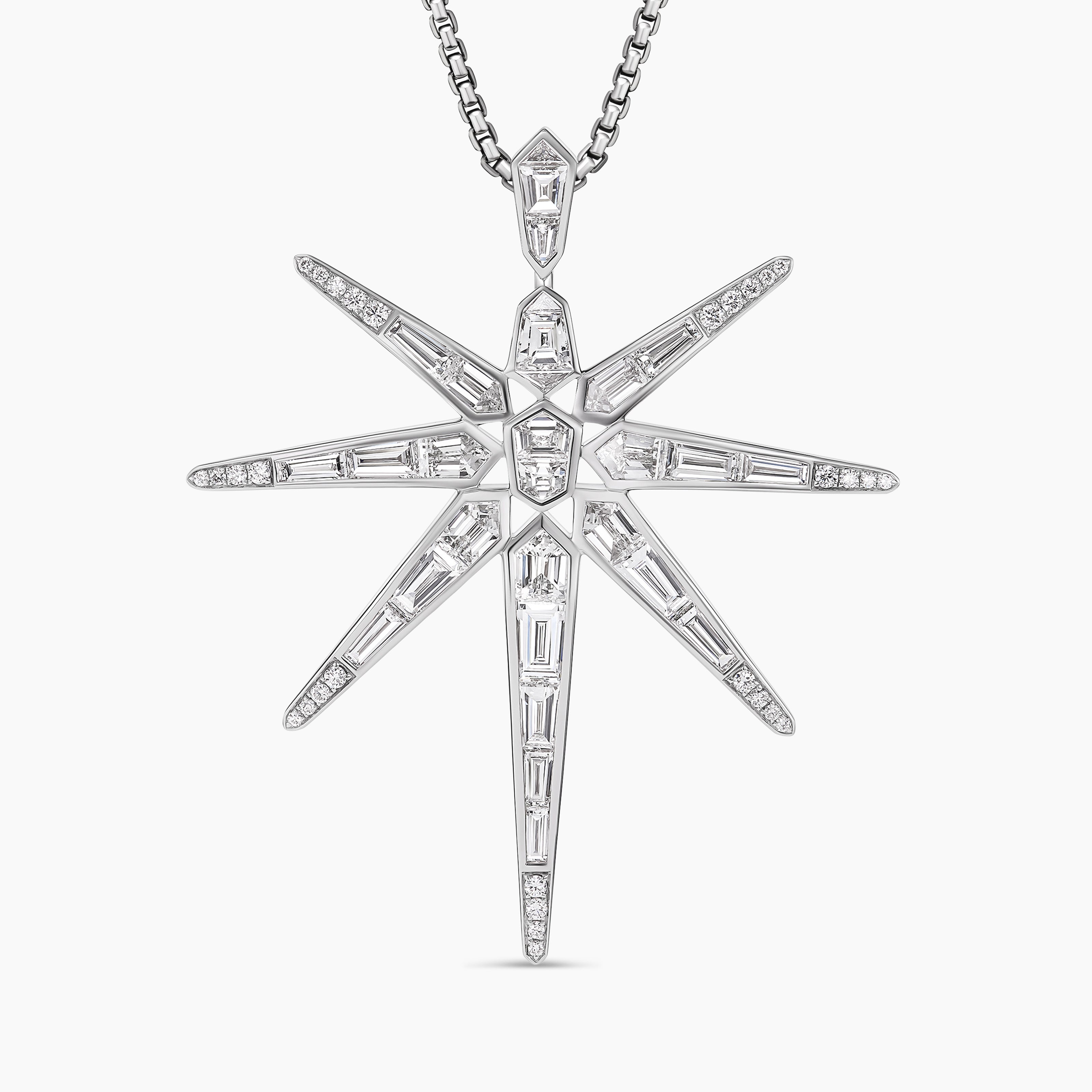 Womens Liberty Pendant in White Gold with Diamonds