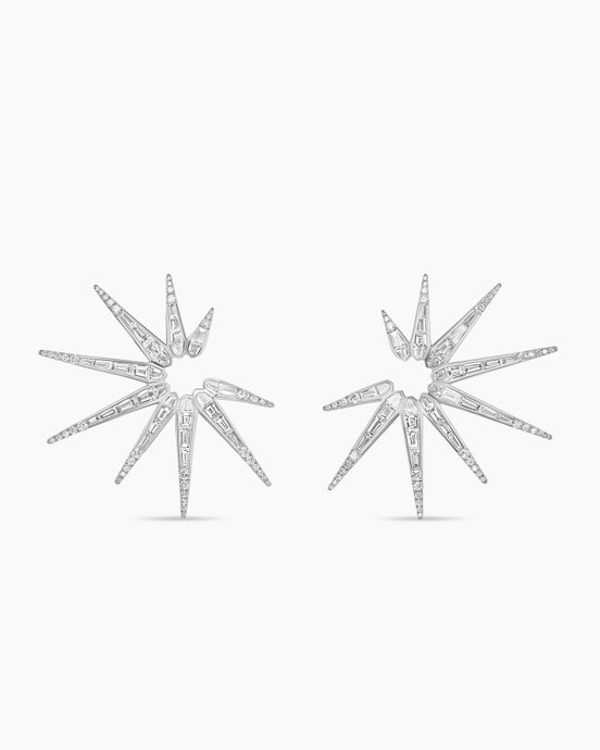 Créoles Liberty serties Illusion en or blanc