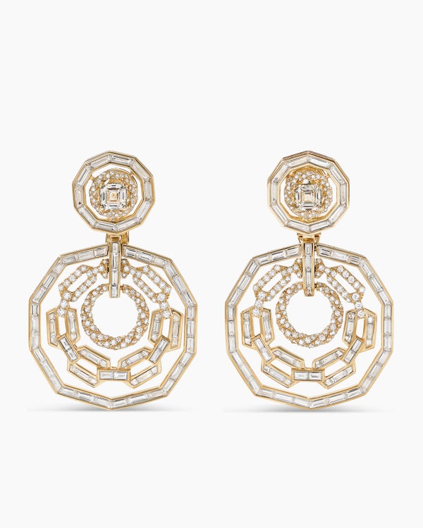Stax Convertible Drop Earrings in Yellow Gold with Diamonds