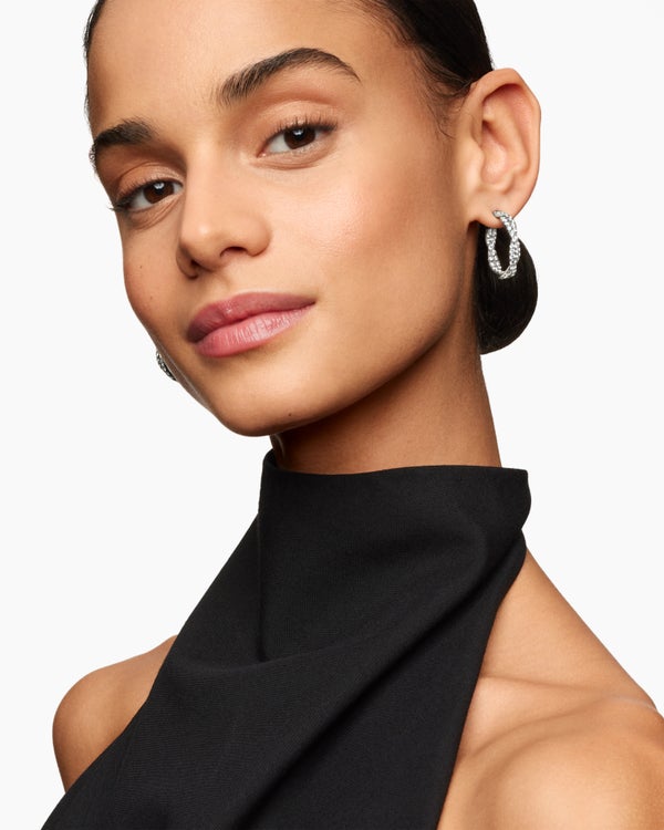 Créoles Floating Diamonds en or blanc