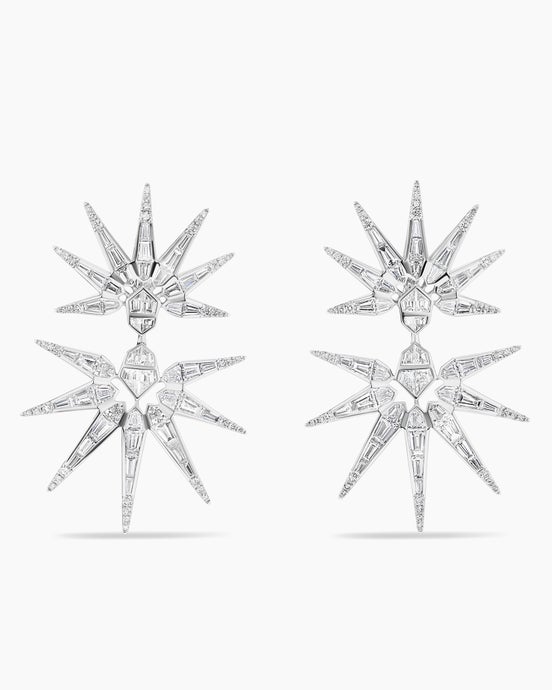 Liberty Drop Earrings in White Gold