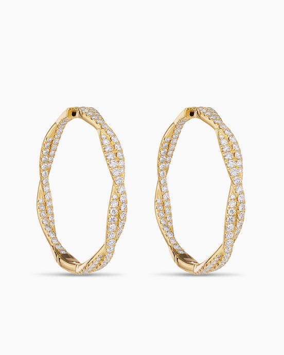 Créoles Floating Diamonds en or jaune