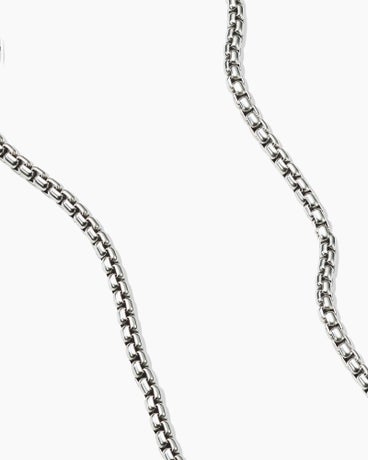 Box Chain Necklace in Sterling Silver with 14K Yellow Gold Accent, 3.6mm