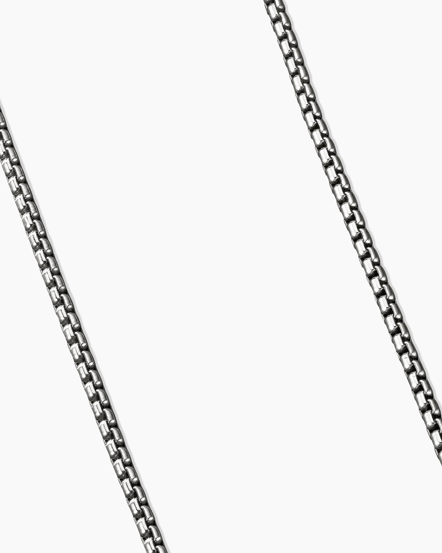 Box Chain Necklace in Sterling Silver, 3.6mm