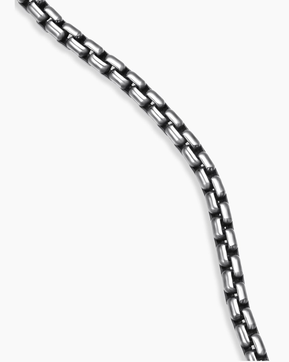 Womens Box Chain Necklace in Sterling Silver with 14K Yellow Gold Accent, 2.7mm