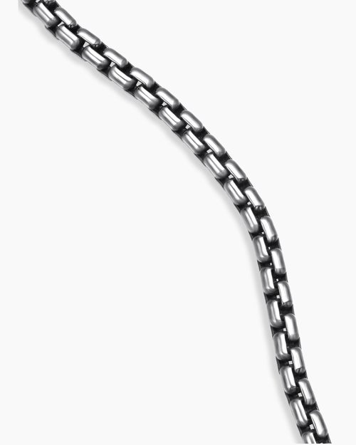 Womens Box Chain Necklace in Sterling Silver with 14K Yellow Gold Accent, 2.7mm