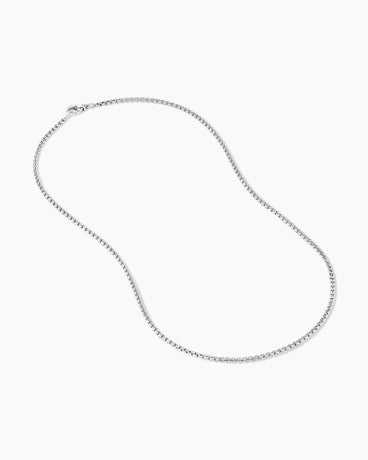 Box Chain Necklace in 18K White Gold, 2.7mm