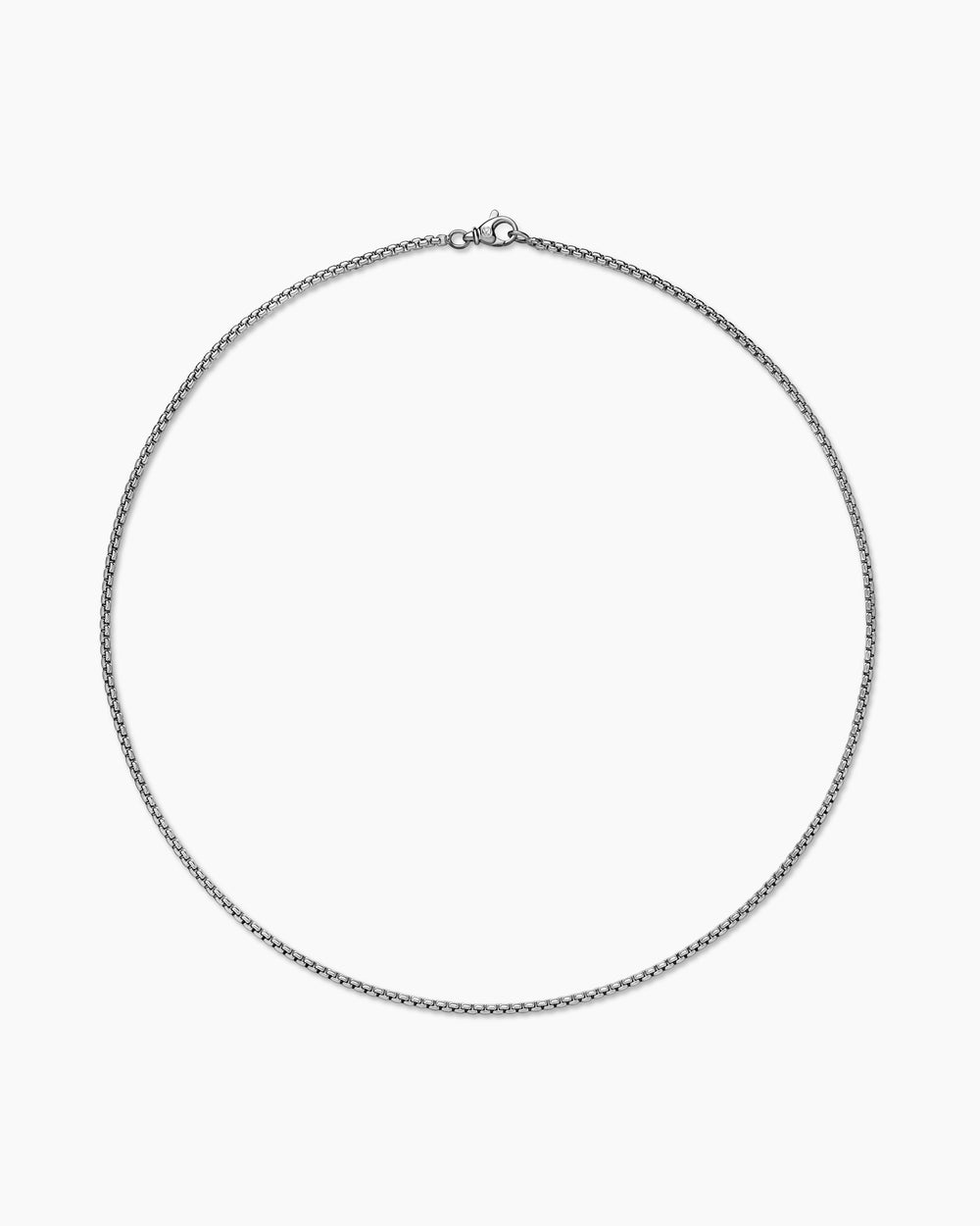 Collier Box Chain en platine, 2,7 mm pour hommes