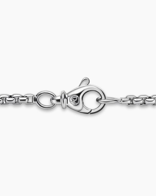 Mens Box Chain Necklace in Platinum, 2.7mm