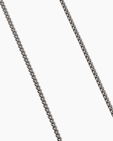 Box Chain Necklace in Grey Titanium, 2.7mm