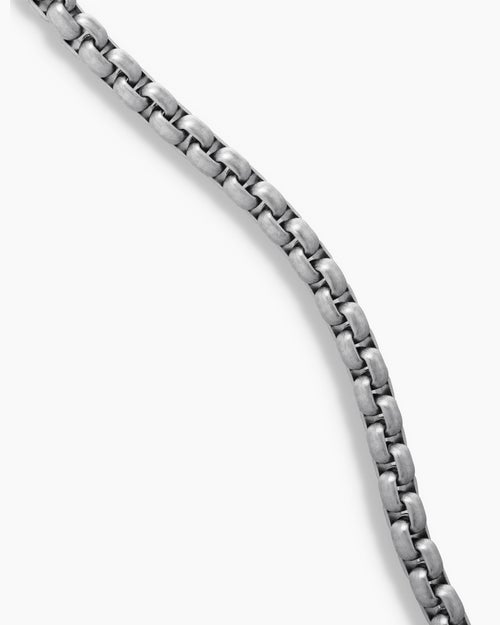 Mens Box Chain Necklace in Grey Titanium, 2.7mm