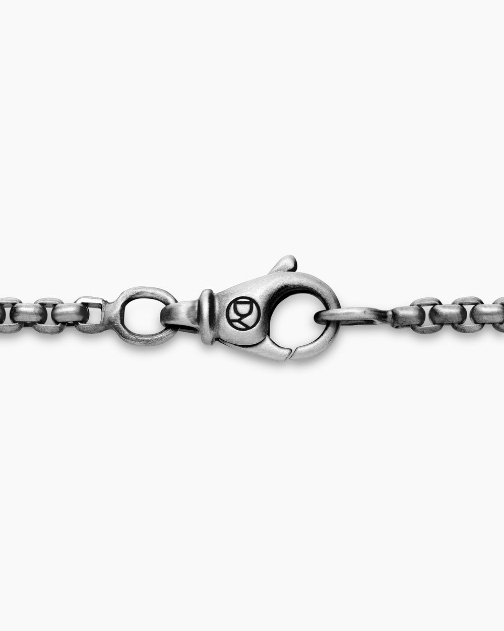 Mens Box Chain Necklace in Grey Titanium, 2.7mm