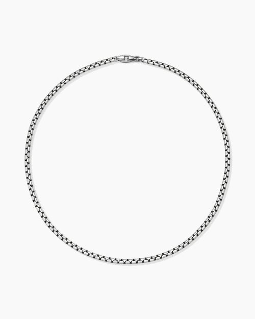 Mens Box Chain Necklace in Sterling Silver, 5.2mm