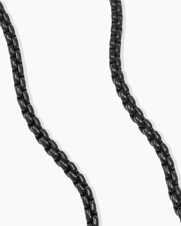 Box Chain Necklace with Stainless Steel and Sterling Silver, 7.3mm