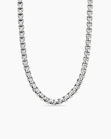 Box Chain Necklace in Sterling Silver, 7.3mm