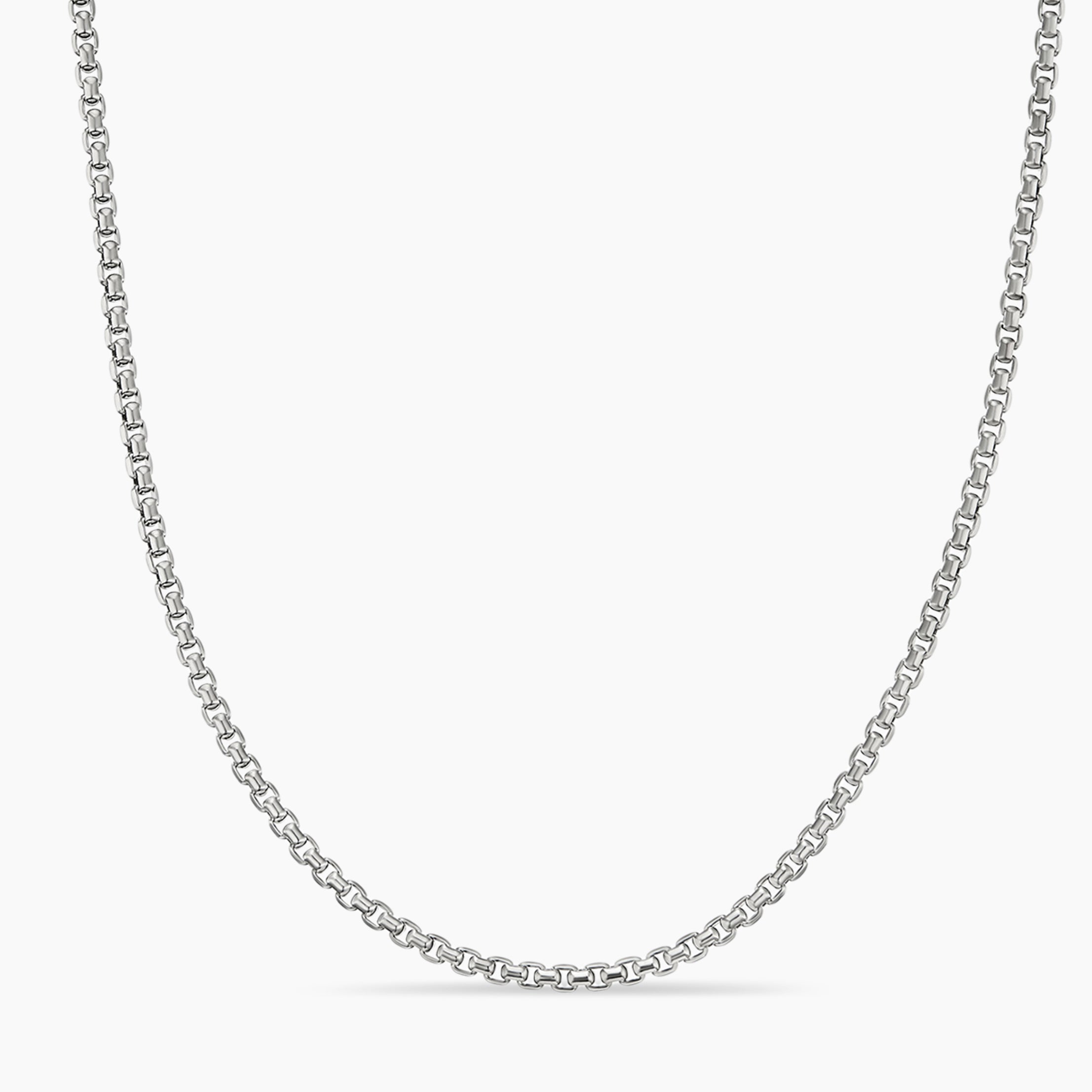Box Chain Necklace in 18K White Gold 1.7mm David Yurman