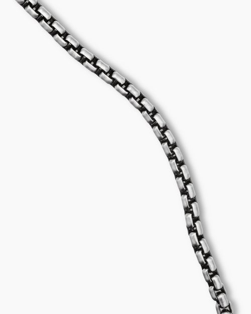 Womens Box Chain Necklace in Sterling Silver with 14K Yellow Gold Accent, 1.7mm