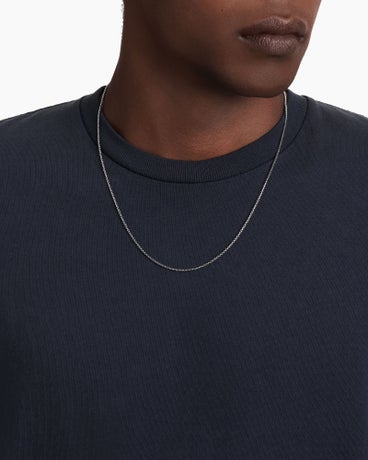 Box Chain Necklace in Sterling Silver, 1.7mm