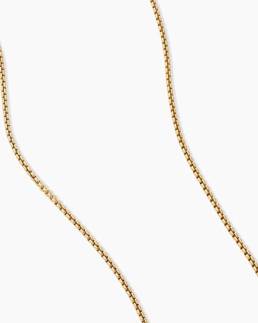 Box Chain Necklace in 18K Yellow Gold, 1mm