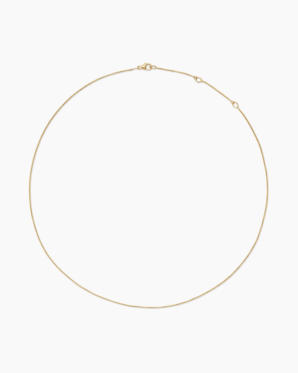 Womens Box Chain Necklace in 18ct Yellow Gold, 1mm