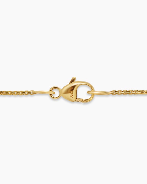 Box Chain Necklace in 18K Yellow Gold, 1mm