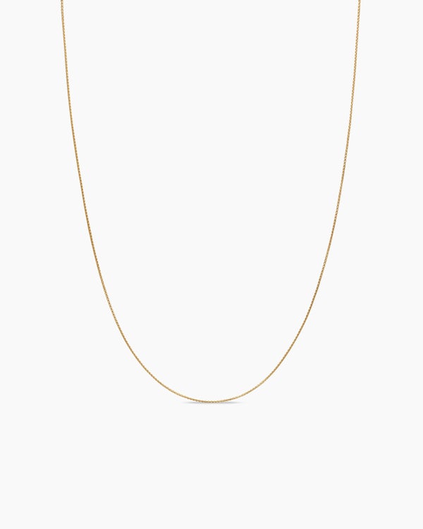 david van hagen Box Chain Necklace 18K Yellow Gold 1mm