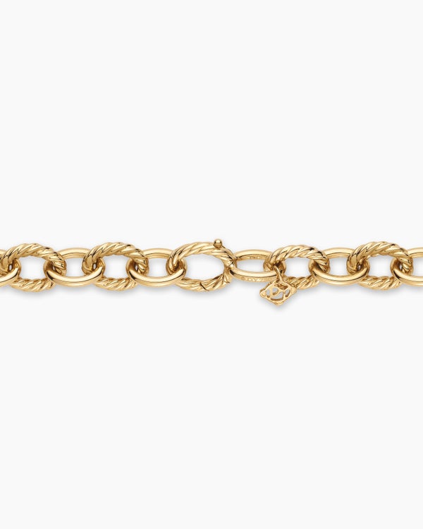 Oval Link Chain Necklace in 18K Yellow Gold, 16mm
