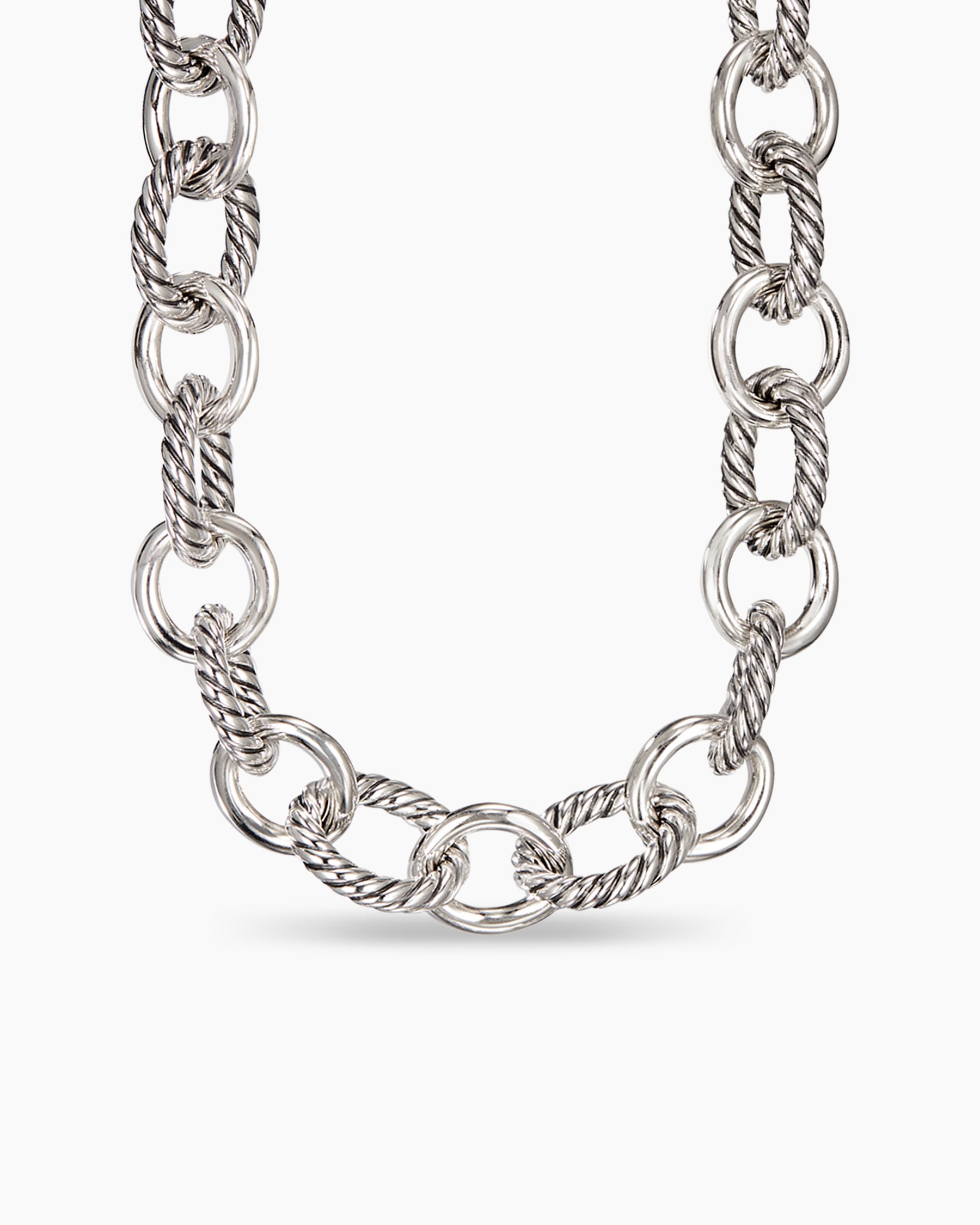 LED Silver Chain Link Necklace