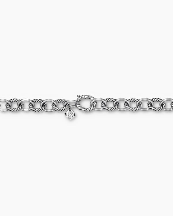 Oval Link Chain Necklace in Sterling Silver, 10mm