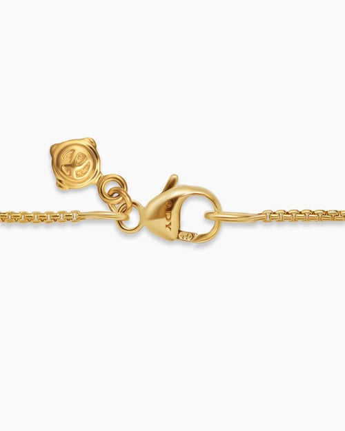 Womens Box Chain Necklace in 18ct Yellow Gold, 1.25mm